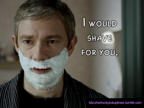 The best of series three (so far!) from BBC Sherlock Pick-Up Lines. Happy Valentine’s Day, Tumblr! May you all get lots and lots of kisses, chocolate or otherwise <3