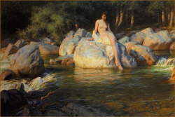 nakedattheriver: Herbert James Draper - The Kelpie - 1913  #painting