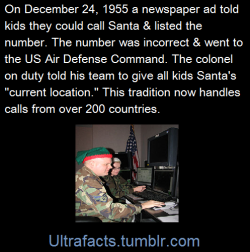 ultrafacts:NORAD Tracks Santa is an annual Christmas-themed entertainment