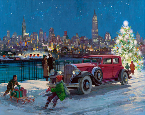 newyorkthegoldenage: Harry Anderson, New York Skyline, 1931.