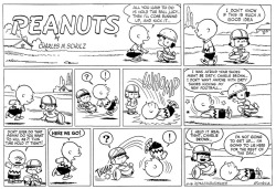 This is today’s “Peanuts” comic strip that