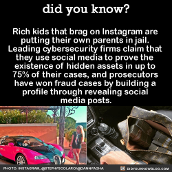 did-you-kno:  Rich kids that brag on Instagram are  putting their