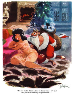 the-library-of-eroticism:  Playboy Christmas Cartoons.