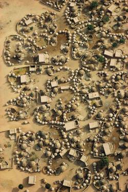 leradr:    Aerial view of Labbezanga near the Mali-Niger border