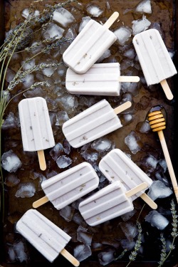 katanaprincess-thoughts:  vegan lavender honey popsicles   ¾