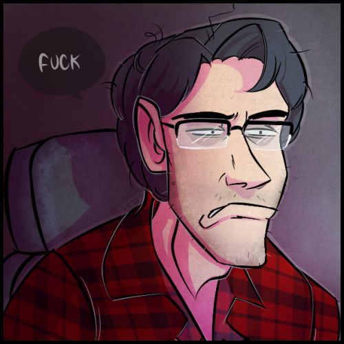 xpsychohogx:    xpsychohogx:  a FNAF poem by markiplier: “fuck”   it’s been a while since i drew Mark cause of a tf2 merch contesting going on and winners aren’t announced till this 28th but welovefine just told me that valve approved