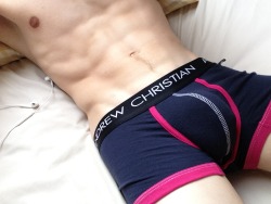 andrewchristian:  waistbandboy:  I want his undies!!! So cute!