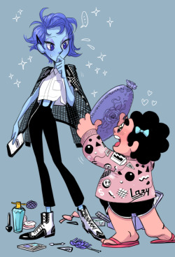 c2ndy2c1d:  I think Lapis looks great in pantsGarnet’s MakeoverPearl’s
