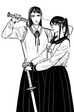 buttleronduty:  that sukeban au and also that ballet au. someone