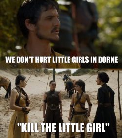 game-of-thrones-fans:  [S5] The Sand Snakes really respects Oberyn