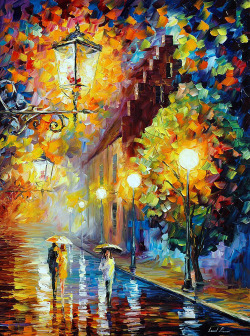 afremov-art:“Stroll Under The Moon” by Leonid Afremov Buy