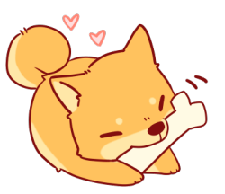 bunsticker: tibi shibainu Sticker( no language ver) shiba dogs