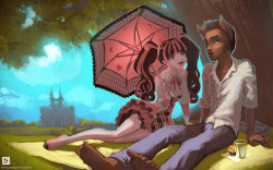 kmurrayart:  Picnic Date by Katherine Murray Roughly accurate