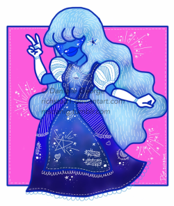 I drew a Sapphire! Her dress was so fun to decorate. Hope you