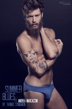 malemodelscene:  Andrea Marcaccini in Summer Blues by Thomas