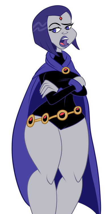 grimphantom2:  sb99stuff:  I felt like drawing Raven this fine morning.   Thunder thighs! 