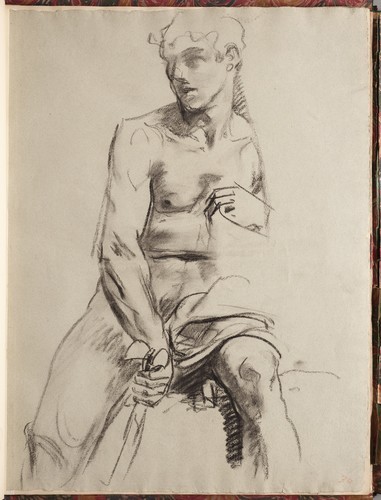 artist-sargent:  Study for Seated Angel at Left, “Israel and