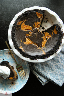 sweetoothgirl:  Chocolate Pumpkin Pie   