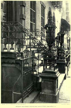 archimaps:  Wrought iron newels and railings on Varick Street,