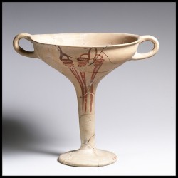 ancientpeoples:  Terracotta Kylix (tall drinking cup) 18.5cm