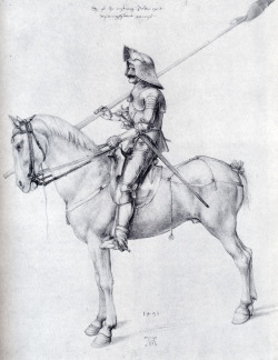 renaissance-art-blog: Man In Armor On Horseback, 1498, Albrecht