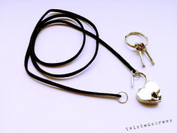 twistedskrews:  3 in 1 BDSM real locking bracelet, necklace,