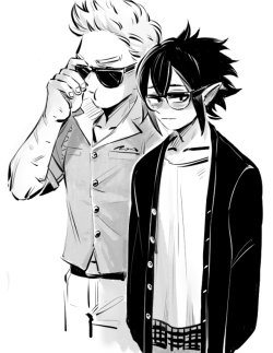 suisei-yen:tamaki&mirio in sunglasses