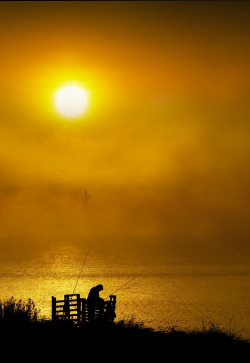 djferreira224:  Fisherman on the river by adrians_art on Flickr.