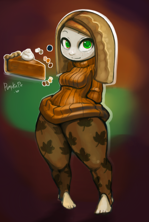 xdraws:  Pumpkin Pie!Yesterday’s milkshake and the others under the weekofcheesecake tag! 
