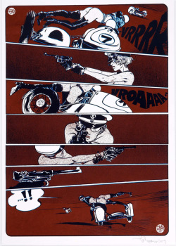 thebristolboard:Two versions of Paul Pope’s homage to Guido