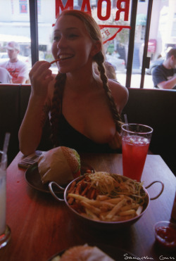 atinyginger:  samguss:  lunch with sophia  You can’t take me