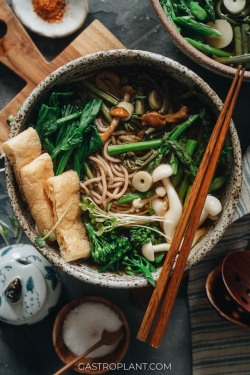 foodffs:Vegan Soba Noodle Soup (Sansai Soba)This soba noodle