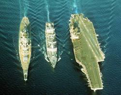 sailnavy:  BB-63 USS Missouri and CV-63 USS Kitty Hawk 