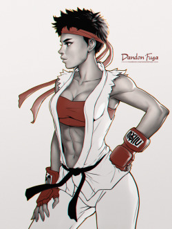 dandon-fuga:  Female Ryu :P PATREON <- NSFW, Video processes,