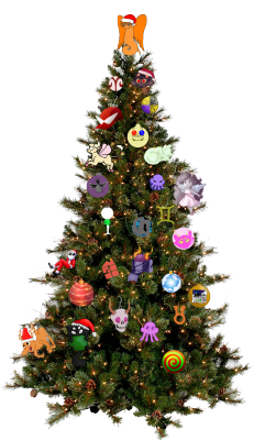 homestuckartists:Our very own Chrismtas tree with ornaments drawn