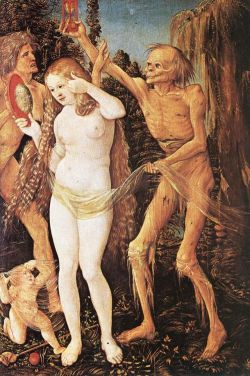 bleediesedgwick:  Baldung, Hans. Three Ages of Woman and Death.