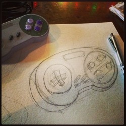 hansma:  Working on a sketch of an SNES controller to go with