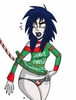 dacommissioner2k15:  X-mas 2015: Kylie Griffin (EGB)     Commissioned Artwork done by: theEyZmaster: http://eyzmaster.tumblr.com/Concept and idea: me******************************  A humorous and. ..yes naughty Christmas pinup with Kylie Griffin from