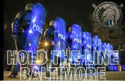 policecars:  HOLD THE LINE BALTIMORE #policefamily