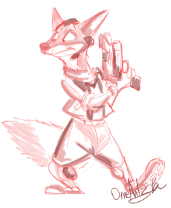 electric-lynx:  Quick sketch of Nick cosplaying Fox I might color