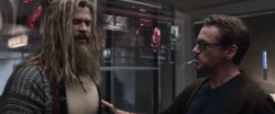 shittymoviedetails:  In this scene in Endgame, Tony calls Thor