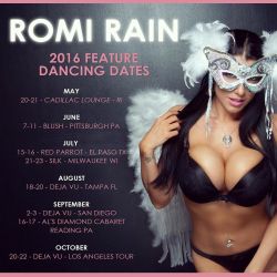 My current #FeatureDancing schedule! I added four more cities