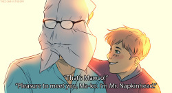 Jeanbo: Daddy, do Mr. Napkinhead!!Jean: I don’t think Marco