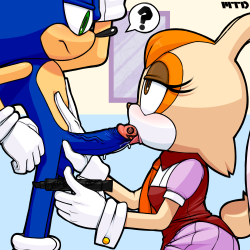 marthedog:    Vanilla getting Sonic’s dick ready for Halloween,