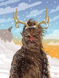 billyengland:  Chewbacca as Rudolph  