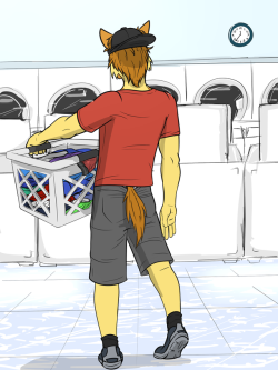 Fuze hyena at the laundromat