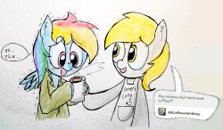 ask-rainbowshy-plz:  Ah…derpy?? (I used to watch and draw south