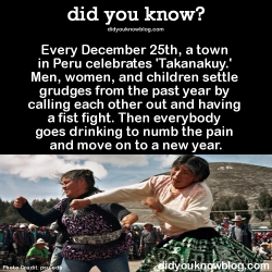 did-you-kno:  Every December 25th, a town in Peru celebrates