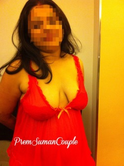 premsumancouple:  Suman in Red Lingerie