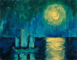 ymutate:  Emil Nolde, Moonlit Night, 1914, Albertina, Vienna